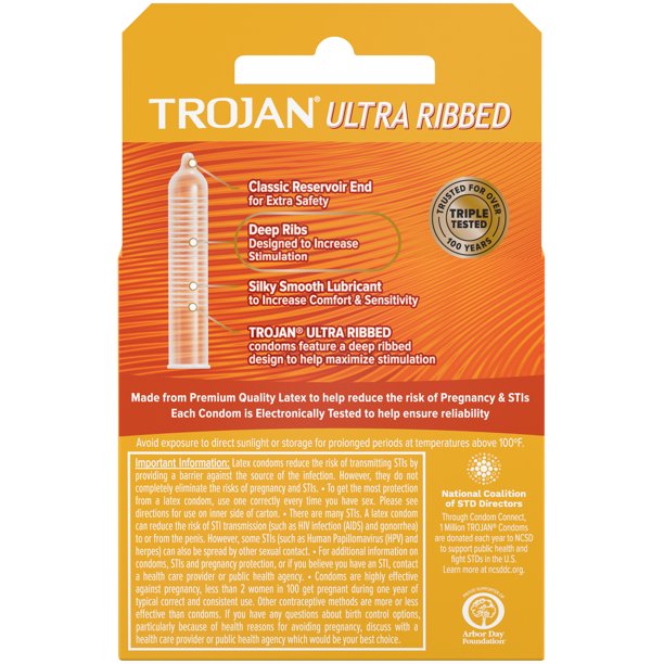 Trojan 扭紋乳膠安全套 12片裝