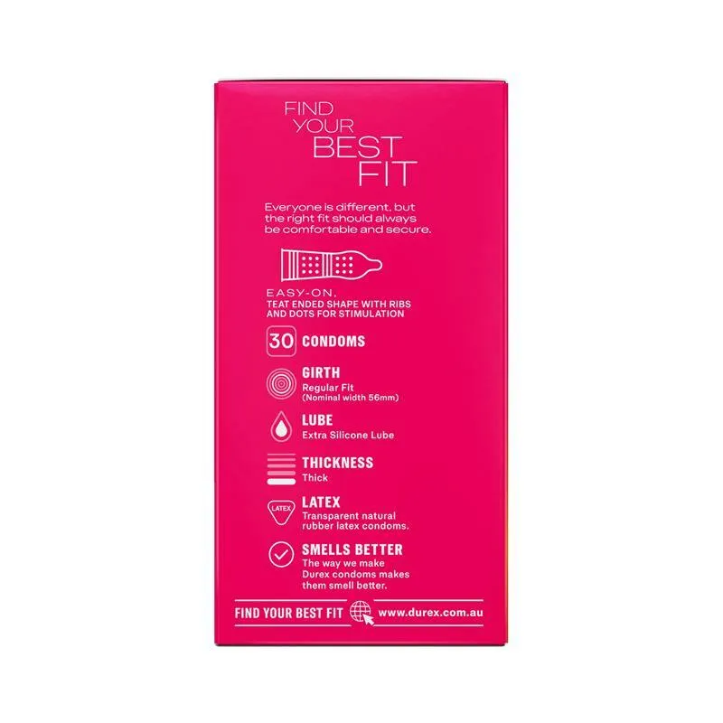 Durex 杜蕾斯 Pleasure Me 凸點乳膠安全套 10片裝