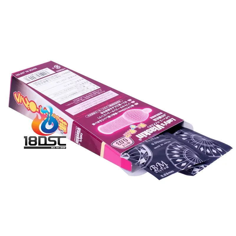 Ladys Viaskin 0.03超薄乳膠安全套，無感真實體驗，前端加寬，6片裝。