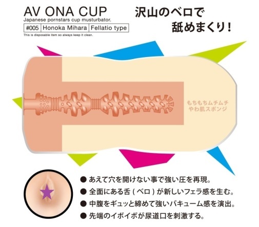 三原穗香設計的NPG AV ONA CUP，真空吸力增強快感，持續滑順感。