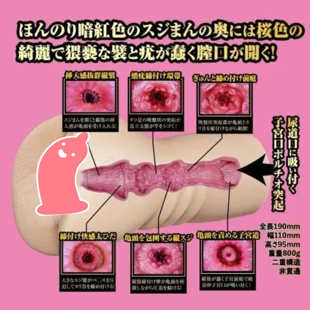 NPG 小野六花 飛機杯 800g，超真實肌膚加工，深度插入設計，仿子宮構造帶來緊緻包覆與強烈刺激感。