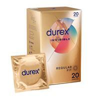 Durex 杜蕾斯 Invisible Regular Fit 超薄乳膠安全套 20 片裝，極致貼合，Easy-On™ 設計，無色無味。