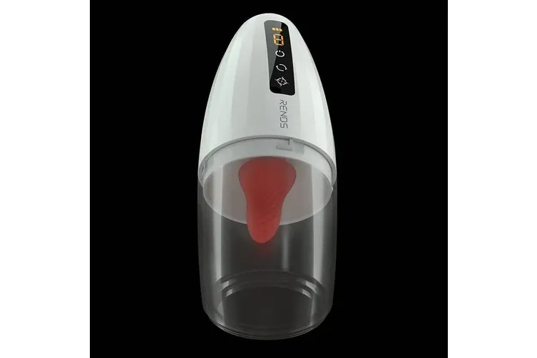 Rends 前任震動飛機杯，矽膠柔軟材質，巨舌刺激設計，45 分鐘高效快感體驗。