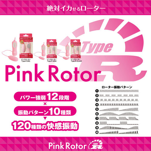 Wild One PINKROTOR 震動器，三種振動頭設計（BIG、MINI、CLAW），提供全方位刺激。