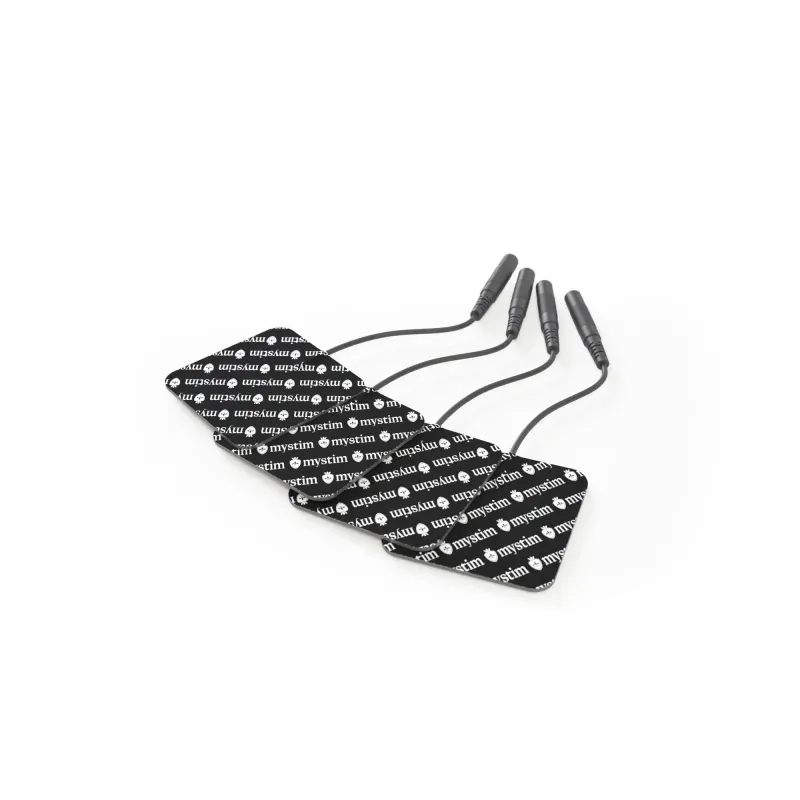 Mystim TENS 電脈衝刺激裝置，強度可調，適用於多部位刺激，支援 2 個獨立通道，配 4 個電極貼片。