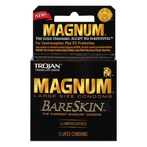 Trojan Magnum 裸肌大碼乳膠安全套 3片裝