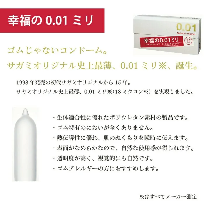 Sagami 相模原創 0.01 PU 安全套 10片裝