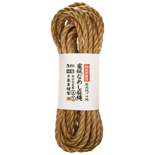 NPG 手工麻粗繩 7米，8mm 蜂蠟鞣製 BDSM 麻繩，柔韌舒適，適合捆綁藝術及 SM 束縛玩法，日本製高品質。