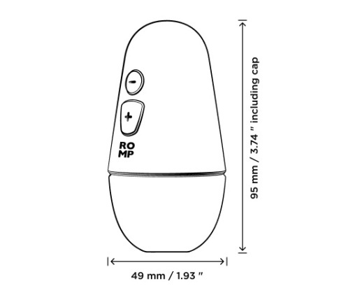 ROMP Free X 迷你陰蒂吸啜器，紫色，無接觸吸啜，10種模式，適合陰蒂刺激，便攜設計。