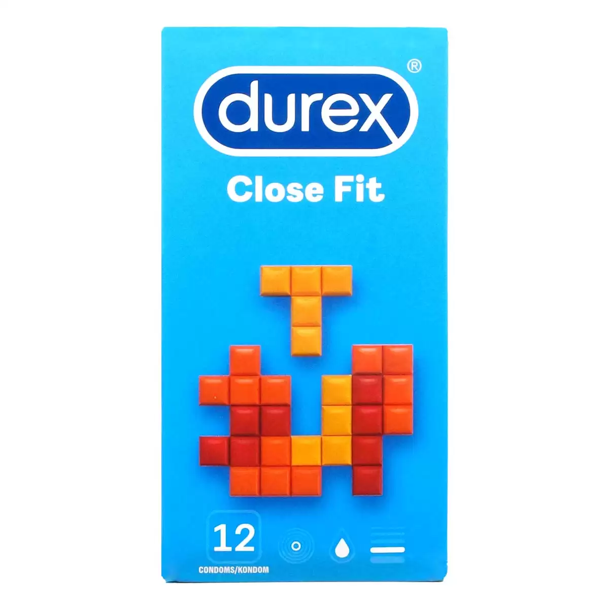 Durex Close Fit 乳膠安全套，12片裝，薄而堅固，增強敏感度與舒適度。