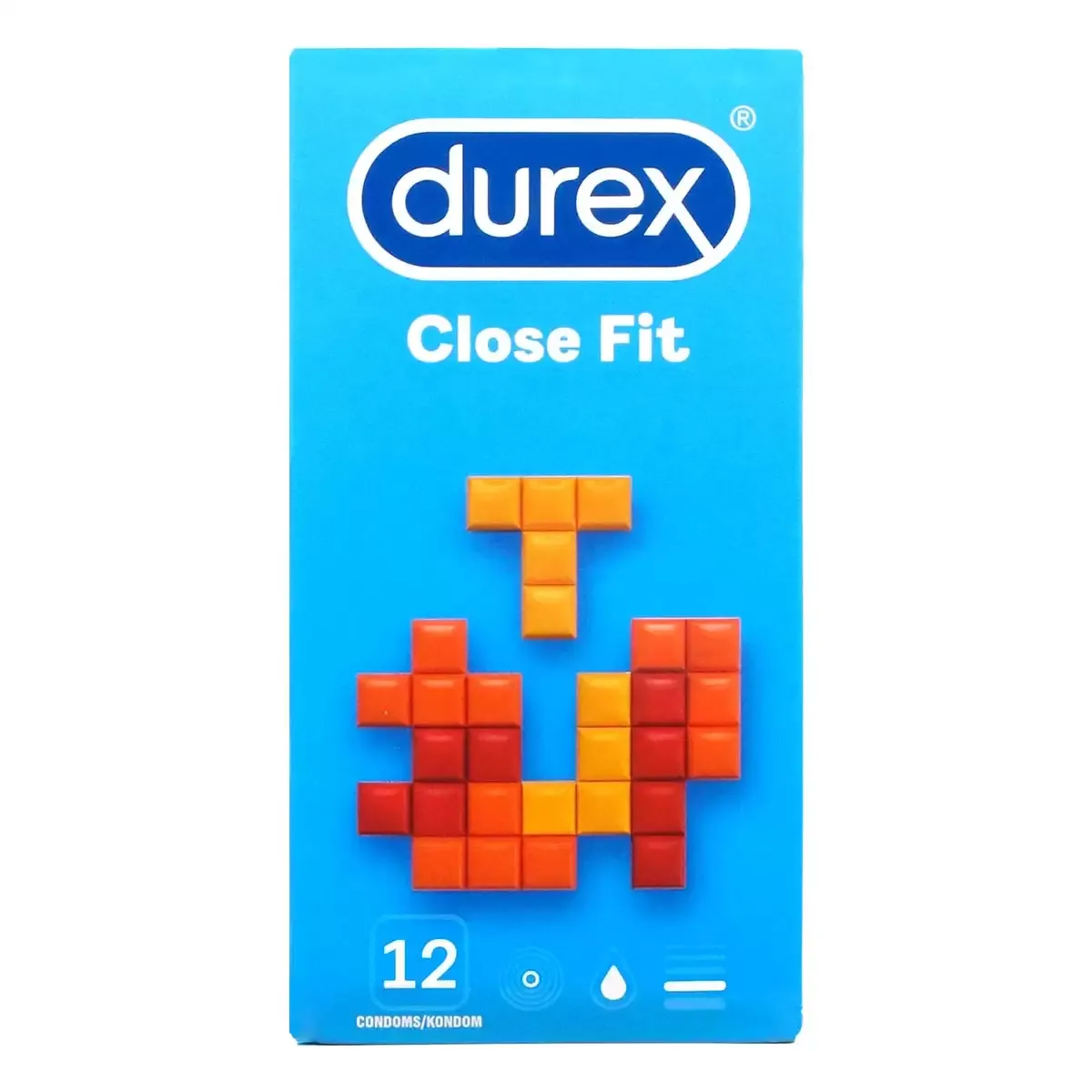 Durex Close Fit 乳膠安全套，12片裝，薄而堅固，增強敏感度與舒適度。