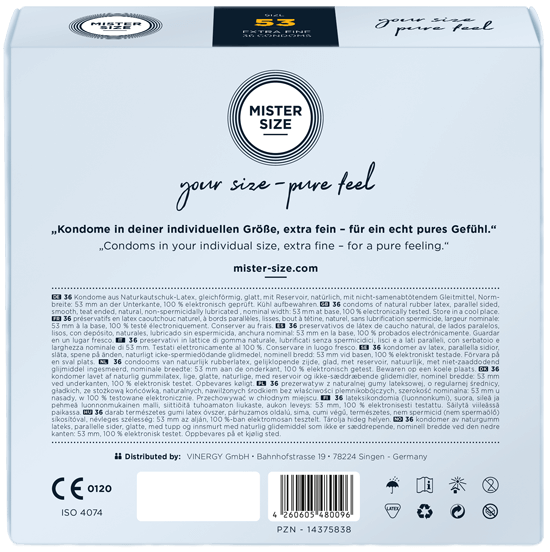 MISTER SIZE 53MM 乳膠安全套 (3片/10片/36片)