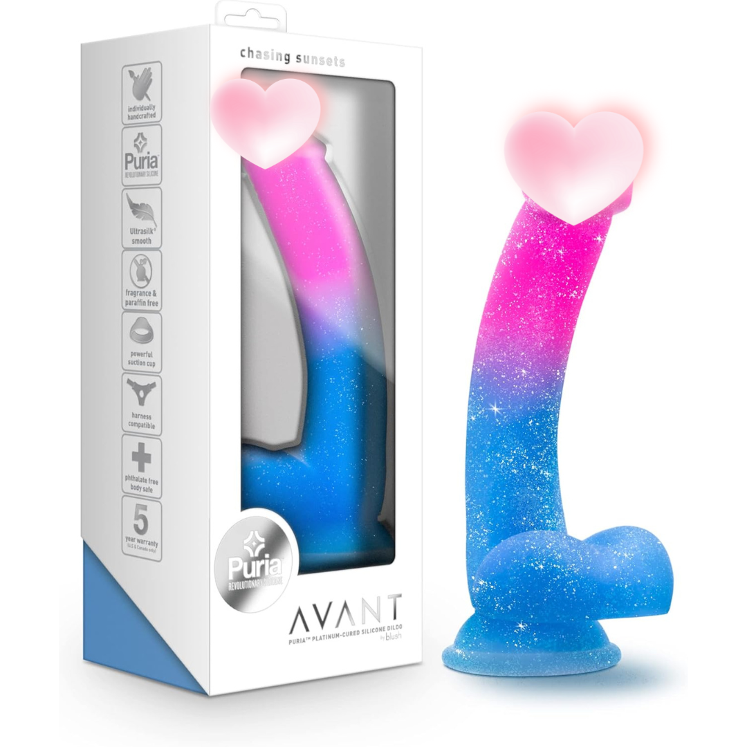 Avant Chasing Sunsets Mermaid Dildo 漸變色彩陽具  ( 粉色藍色 )