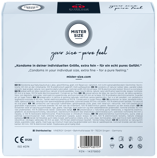 MISTER SIZE 60MM 乳膠安全套 (3片/10片/36片)