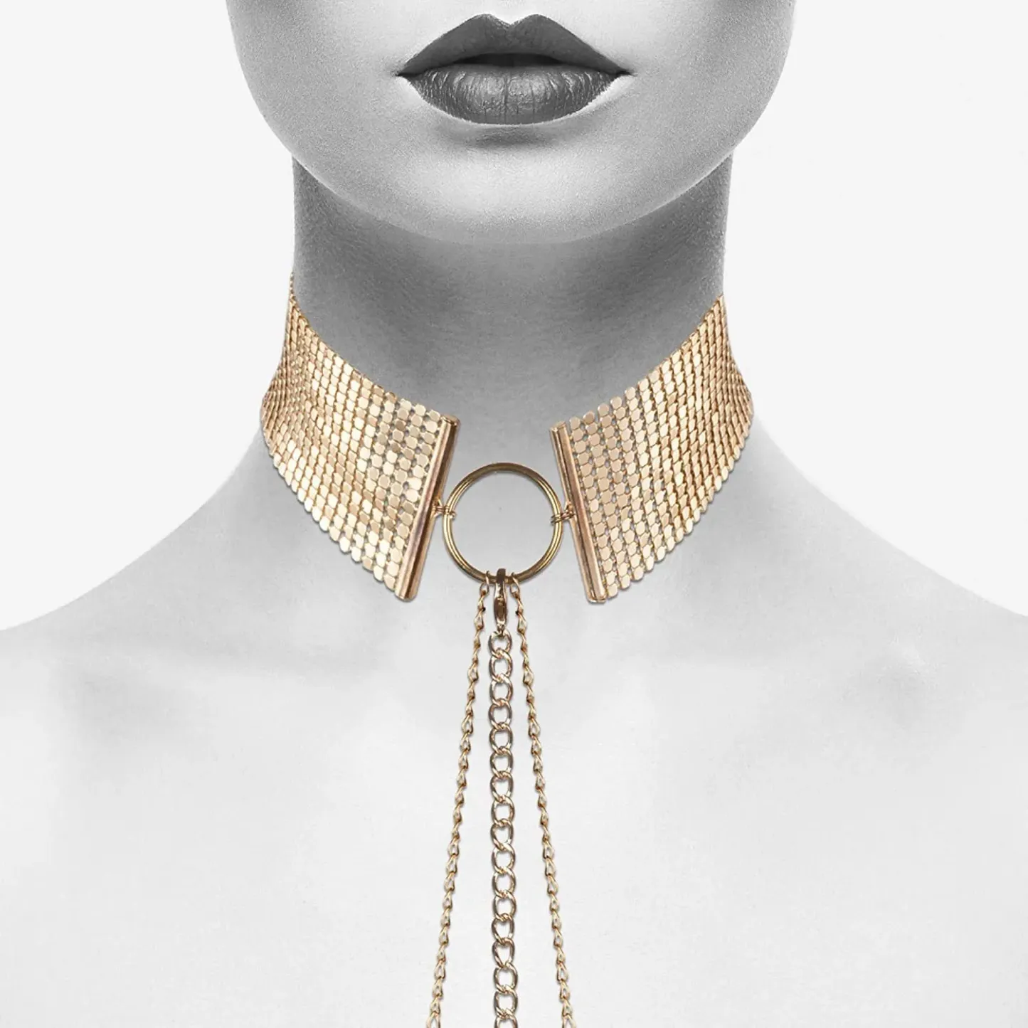 Bijoux Indiscrets Désir Métallique 項圈 (黑色/金色)