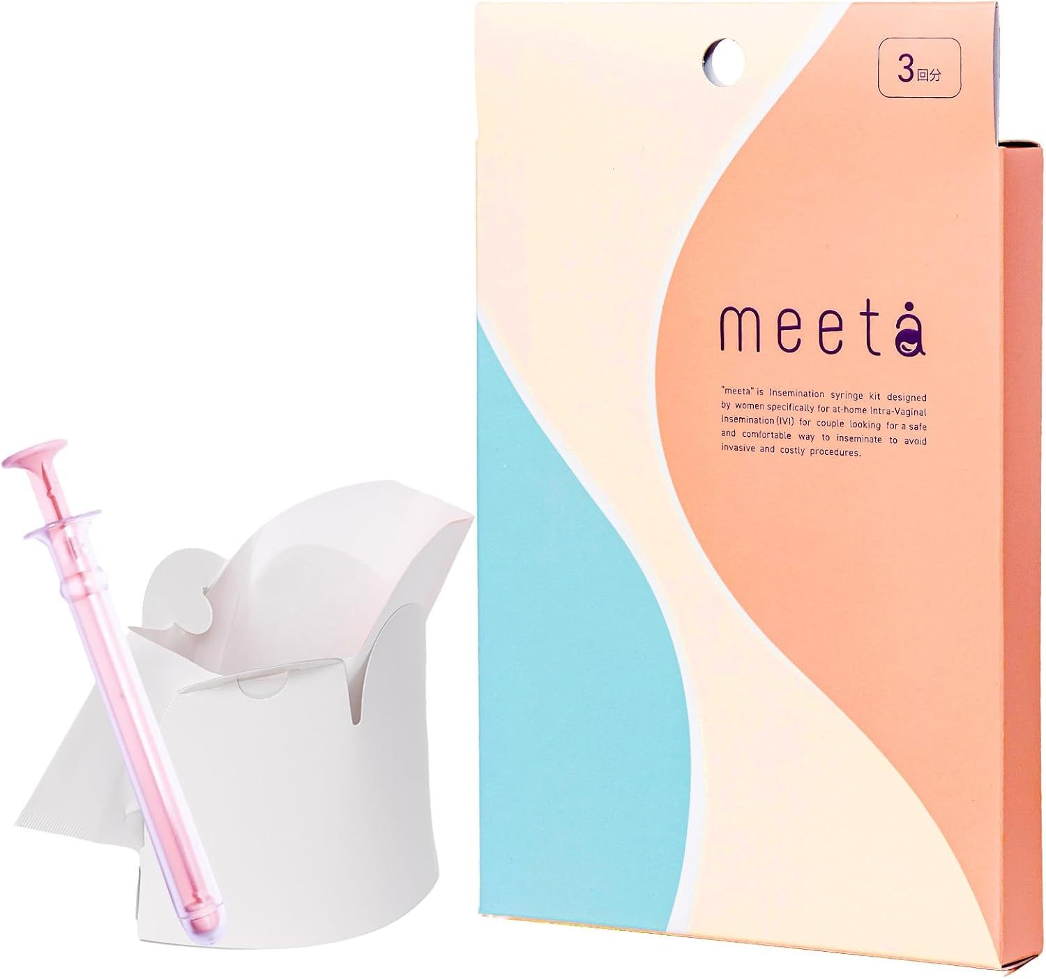 meeta 助孕法注射器（3劑裝），日本製，醫療級ABS與矽膠，提升懷孕機會，安全舒適。