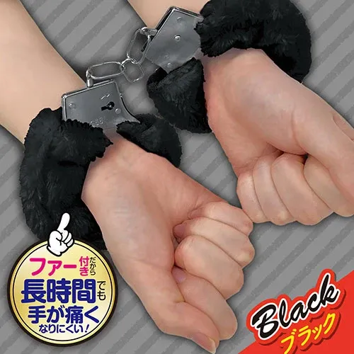 A-One 毛絨手銬，粉紅色/黑色/紅色設計，柔軟毛絨覆蓋，舒適且適合長時間佩戴的情趣配件。