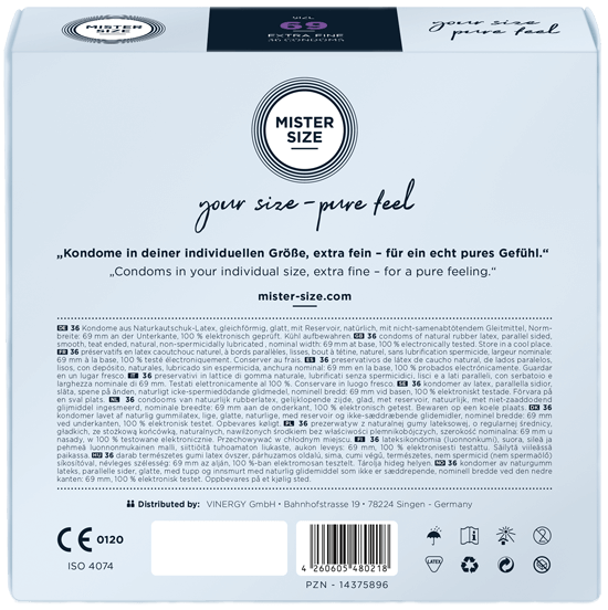MISTER SIZE 69MM 乳膠安全套 (3片/10片/36片)