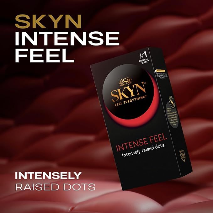 SKYN Intense Feel 10 片裝，聚異戊二烯材質，超柔軟貼合，安全放心，儲精囊設計，提供自然親密體驗。