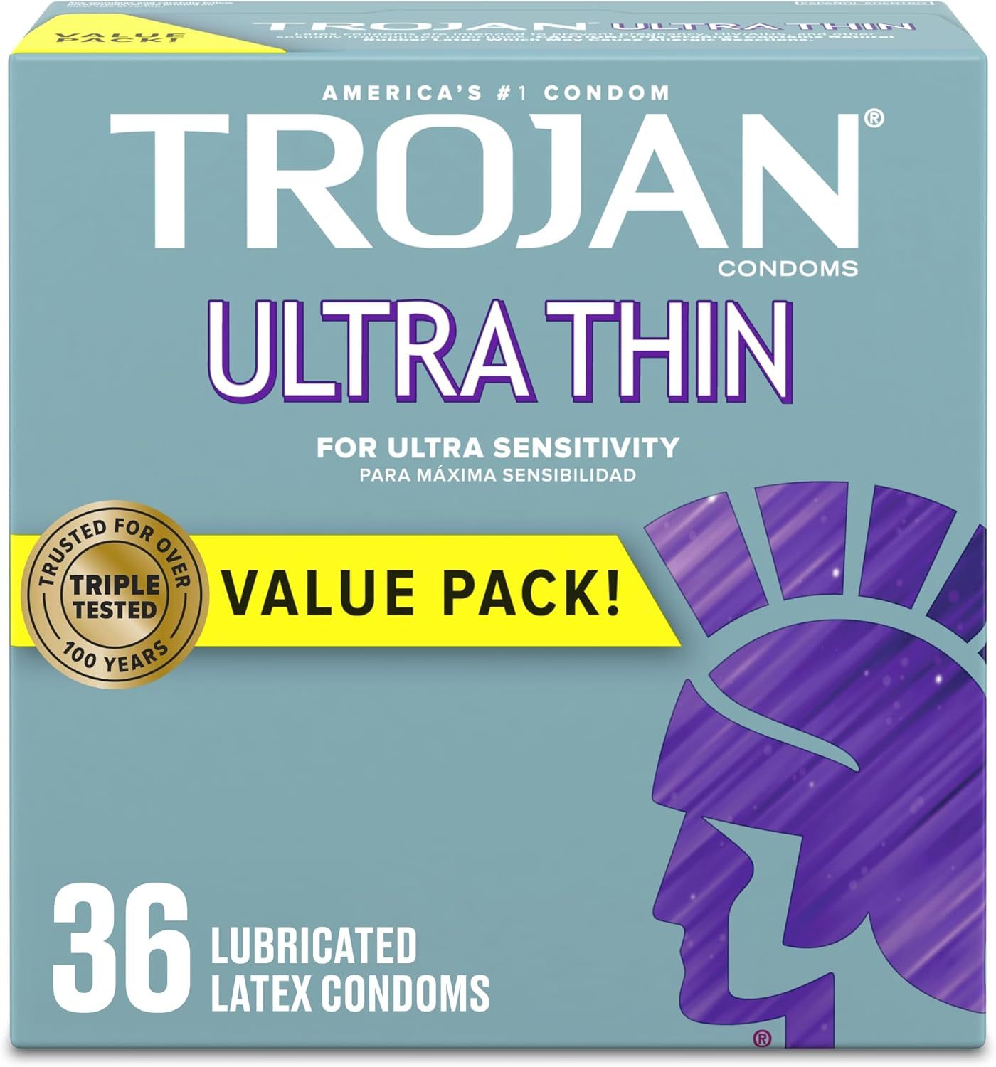 Trojan Ultra Thin 超薄潤滑避孕套 36片裝