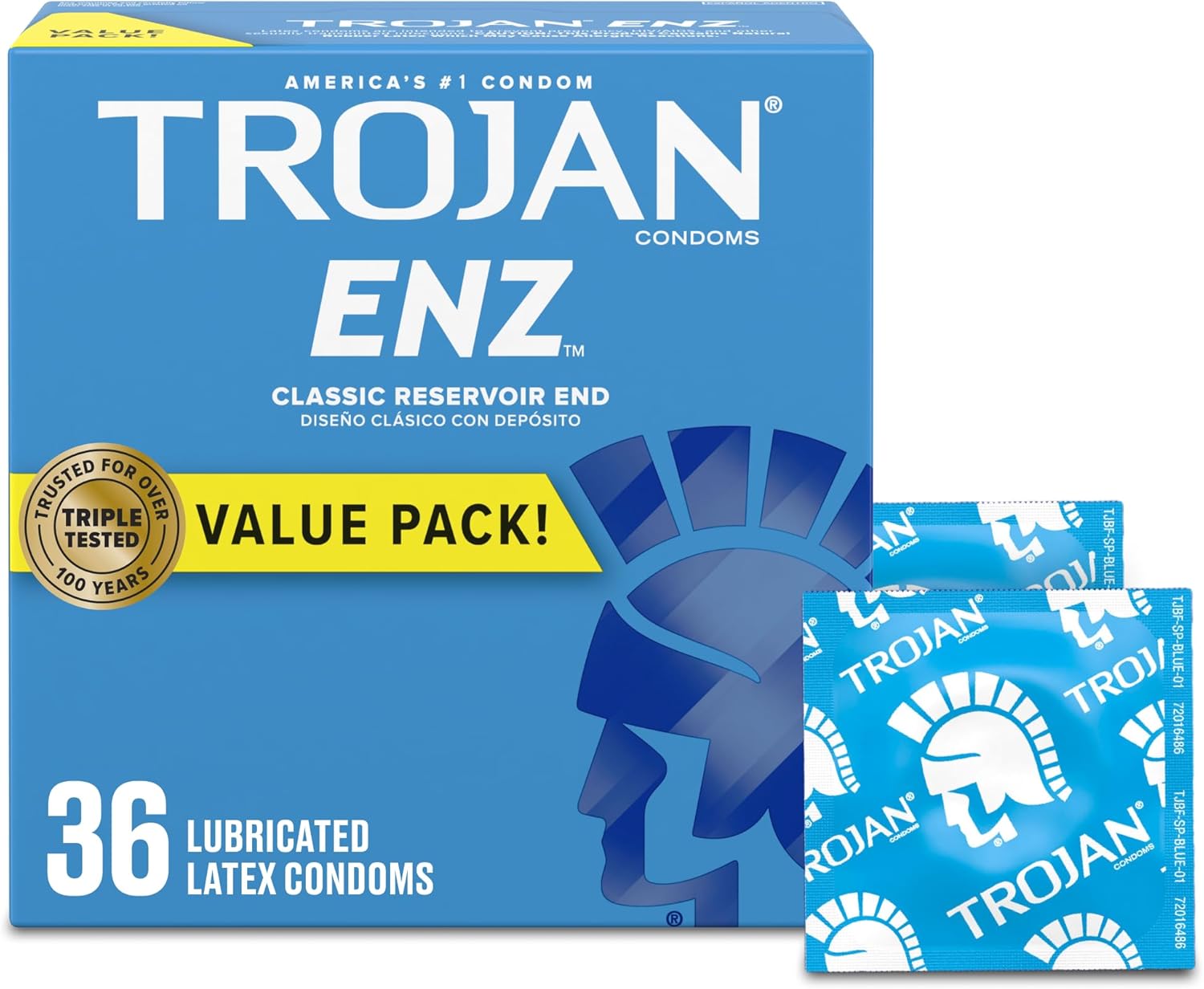 Trojan ENZ 潤滑避孕套 乳膠避孕套 美國第一安全套 36 入超值包