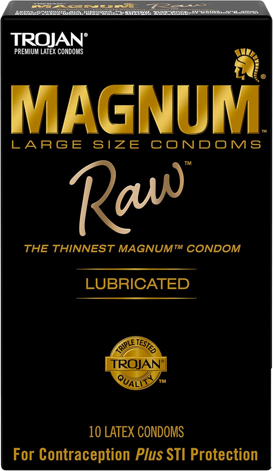 Trojan Magnum Raw 原始大尺寸避孕套 - 24 /10
