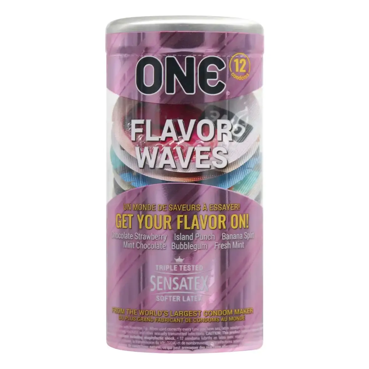 ONE FlavorWaves 12's Latex Condom