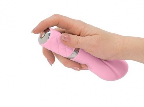 Pillow Talk Sassy G點按摩棒，舒適矽膠握柄，Swarovski水晶按鈕，提供深層快感體驗。