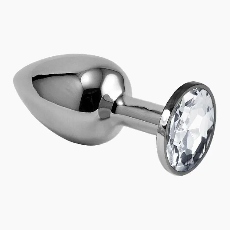 Lovetoy Rosebud 經典金屬後庭塞 S，適合初學者，光滑鋅合金材質，紅色、透明底座設計。