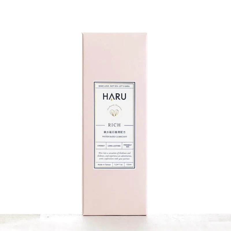 HARU RICH 極潤水性潤滑液 155ml，蜜糖般濃厚質地，提供順滑親密體驗，減少乾澀不適。

HARU RICH 保濕潤滑劑，玻尿酸與保濕因子配方，持久濕潤不卡頓，水溶性好清洗。