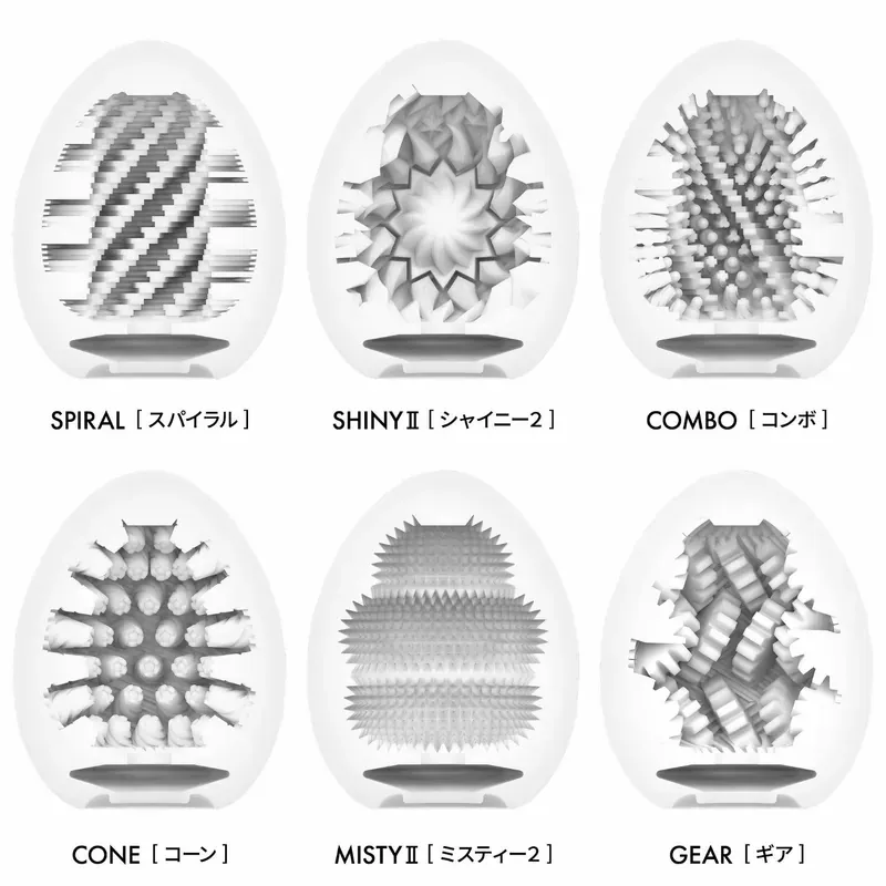 TENGA EGG COMBO 組合扭蛋，超強彈性材料，內部精緻突起與螺旋設計，提供無與倫比的刺激。