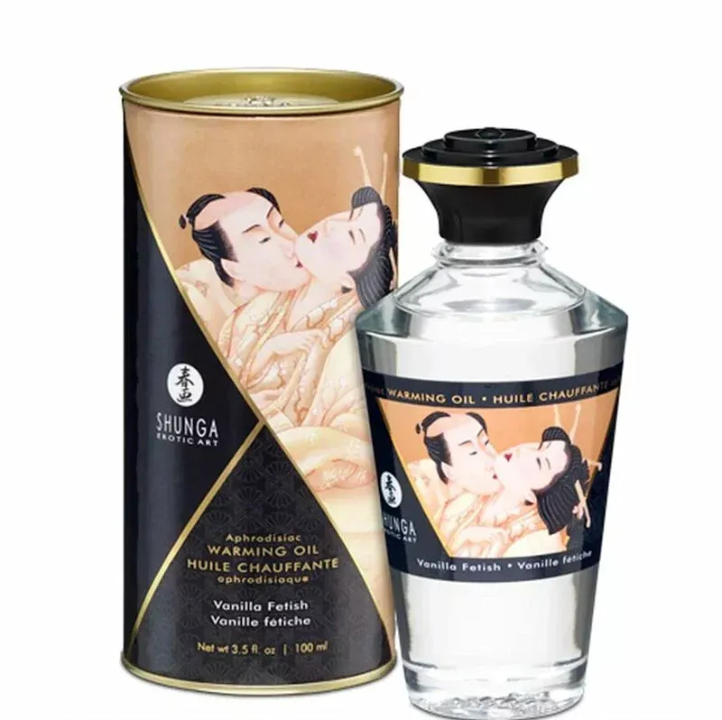 Shunga 迷戀香草催情熱感按摩油 100mL，呼吸激活溫熱效果，增添親密時的感官愉悅。