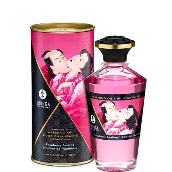 Shunga 催情熱感有機按摩油 性感覆盆子 100mL