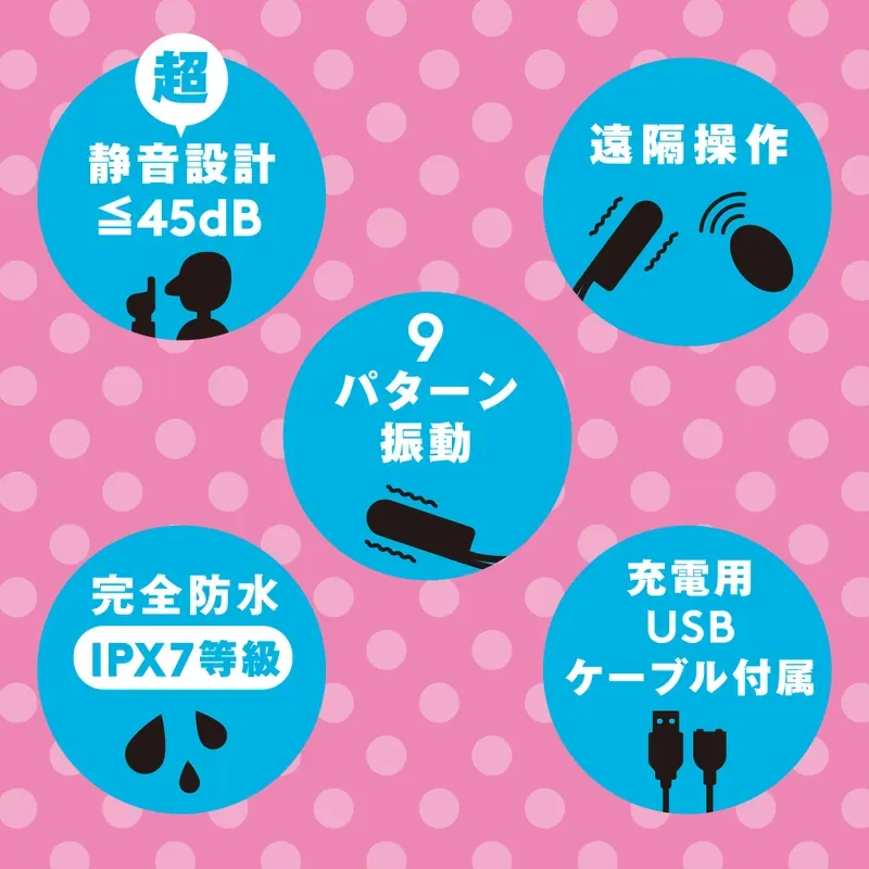 PxPxP 子彈震蛋，9種震動強度，低至45dB靜音，隨時隨地享受強烈快感