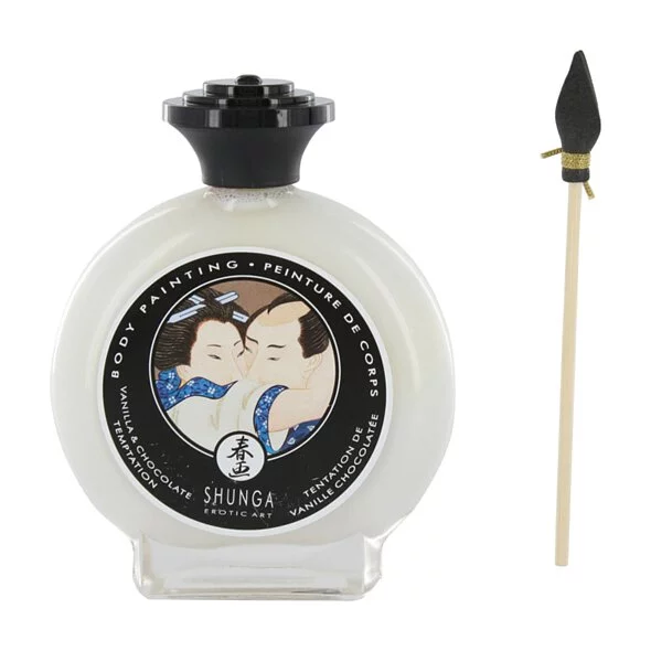 Shunga 可食用人體彩繪 100ml，香草朱古力味，天然成分，適合素食者，為親密互動增添甜蜜情趣。