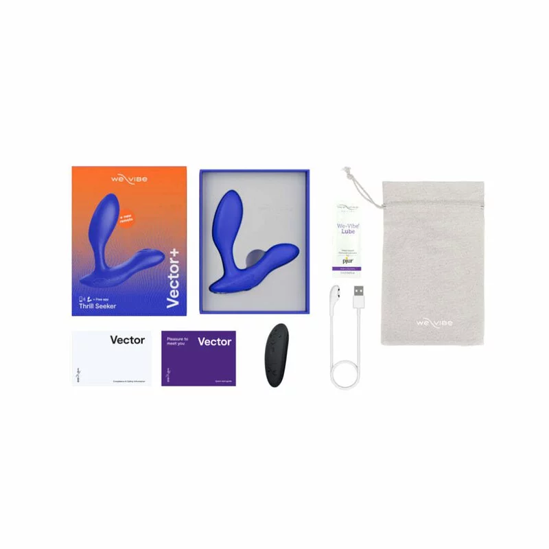 We-Vibe Vector+ 可調式前列腺按摩器 (第二代) (黑色/藍色)