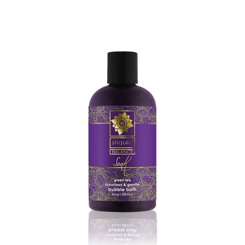 Sliquid Balance Soak 無防腐劑泡泡浴，天然成分結合乳木果油，讓肌膚水嫩光滑。