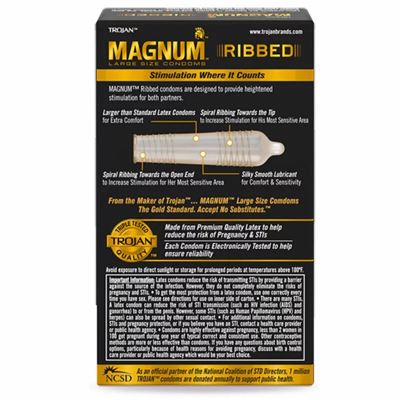 Trojan 戰神 密林 Ribbed 62/55mm 12 片裝 乳膠安全套