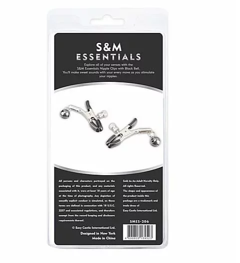 S&M ESSENTIALS 黑色鈴鐺乳頭夾