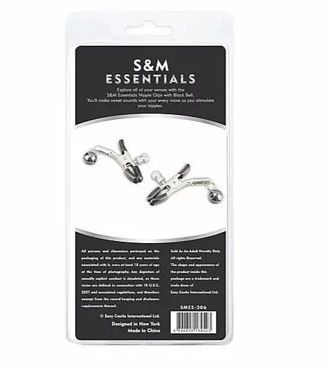 S&M ESSENTIALS 黑色鈴鐺乳頭夾