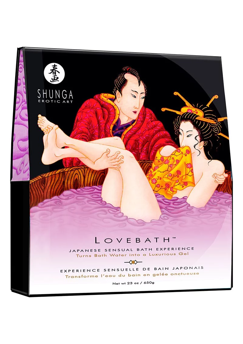 浪漫日式情愛浸浴珍珠凝膠，SHUNGA Love Bath 讓水變成柔滑芳香果凍，帶來極致舒緩體驗。