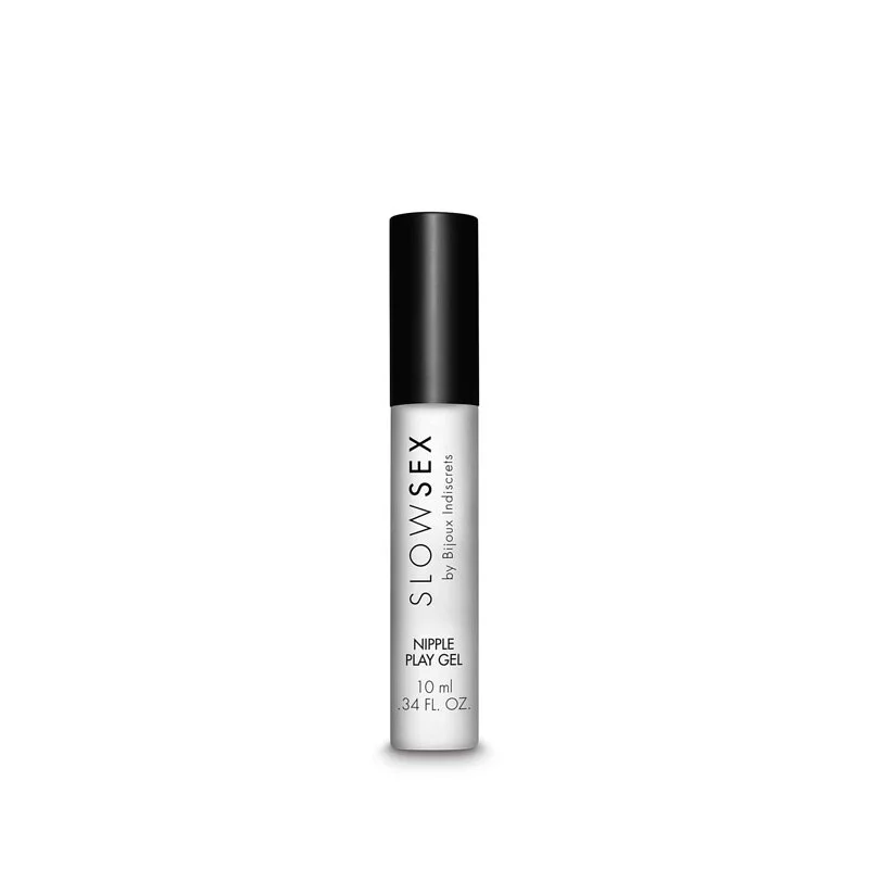 Slow Sex Nipple Play Gel 乳頭凝露 10ml，冰感刺激搭配金屬珠珠旋轉愛撫，增強乳頭敏感度，適合親密互動。