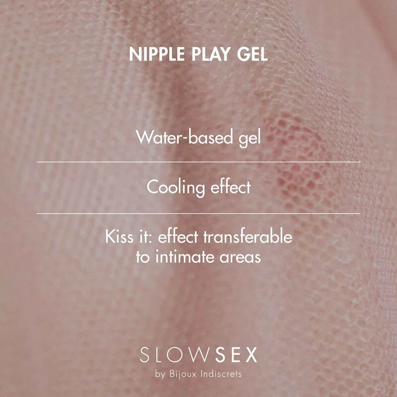 Bijoux Indiscrets Slow Sex 乳頭冰感愛撫凝露 10ml，冰涼與刺激雙重快感，金屬珠珠按摩，提升敏感度與愉悅感。