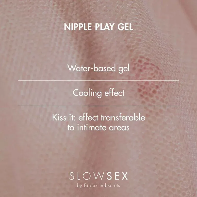 Bijoux Indiscrets Slow Sex 乳頭冰感愛撫凝露 10ml，冰涼與刺激雙重快感，金屬珠珠按摩，提升敏感度與愉悅感。