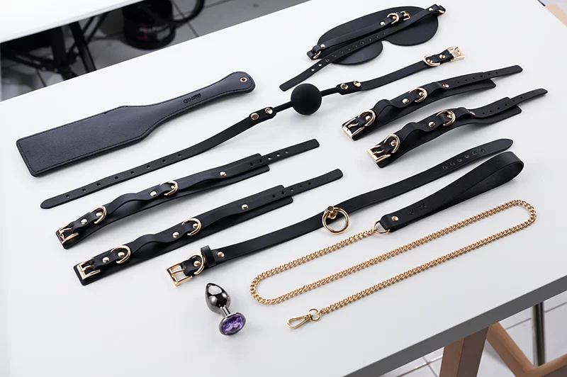 GINRO《遊慾》BDSM新手皮具組，全套配件，適合新手探索全方位BDSM體驗。