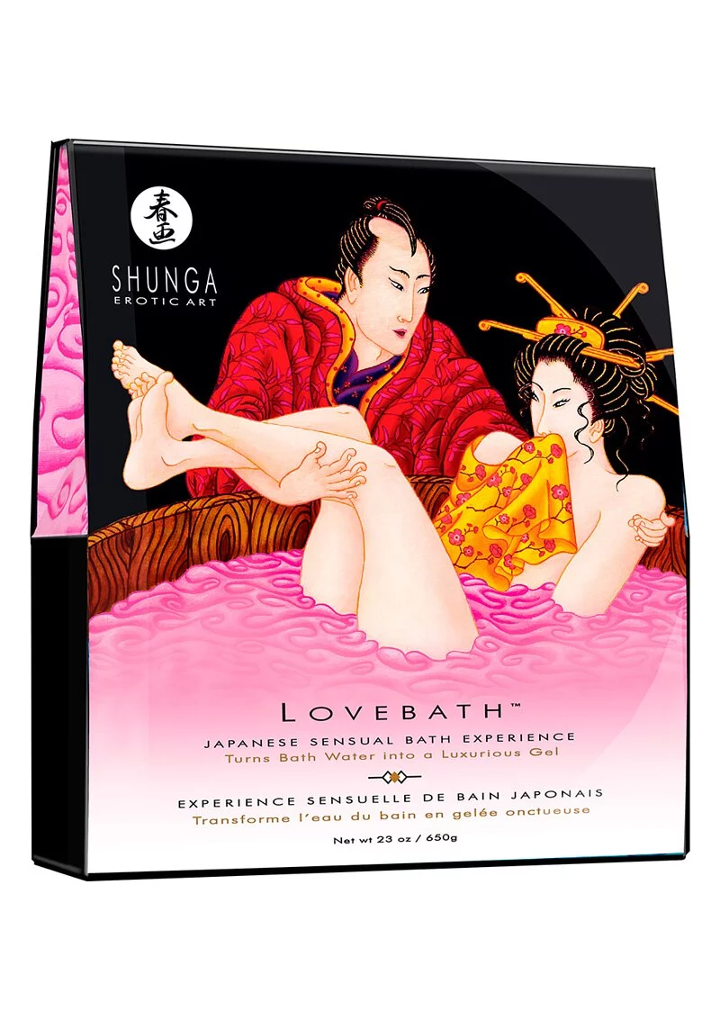 SHUNGA Love Bath 日式情愛浸浴珍珠凝膠，將沐浴水變成果凍質感，提供浪漫感官享受，肌膚柔滑細膩。