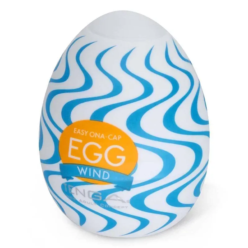TENGA EGG WIND 驚奇版，一次性自慰蛋，內附潤滑液，獨特波紋設計，提供極致快感。