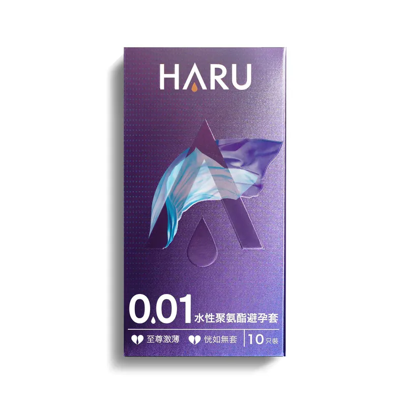 HARU 超薄PU安全套，無色無味，親膚貼合如第二層肌膚，減少摩擦提升舒適度。