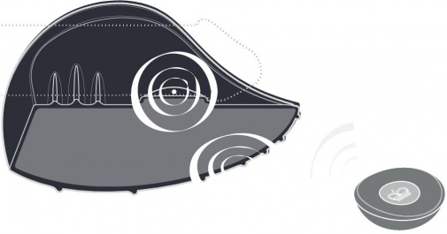 Hot Octopuss Pulse Duo 藍色強力震動自慰器，雙人使用時可調整不同振動模式。