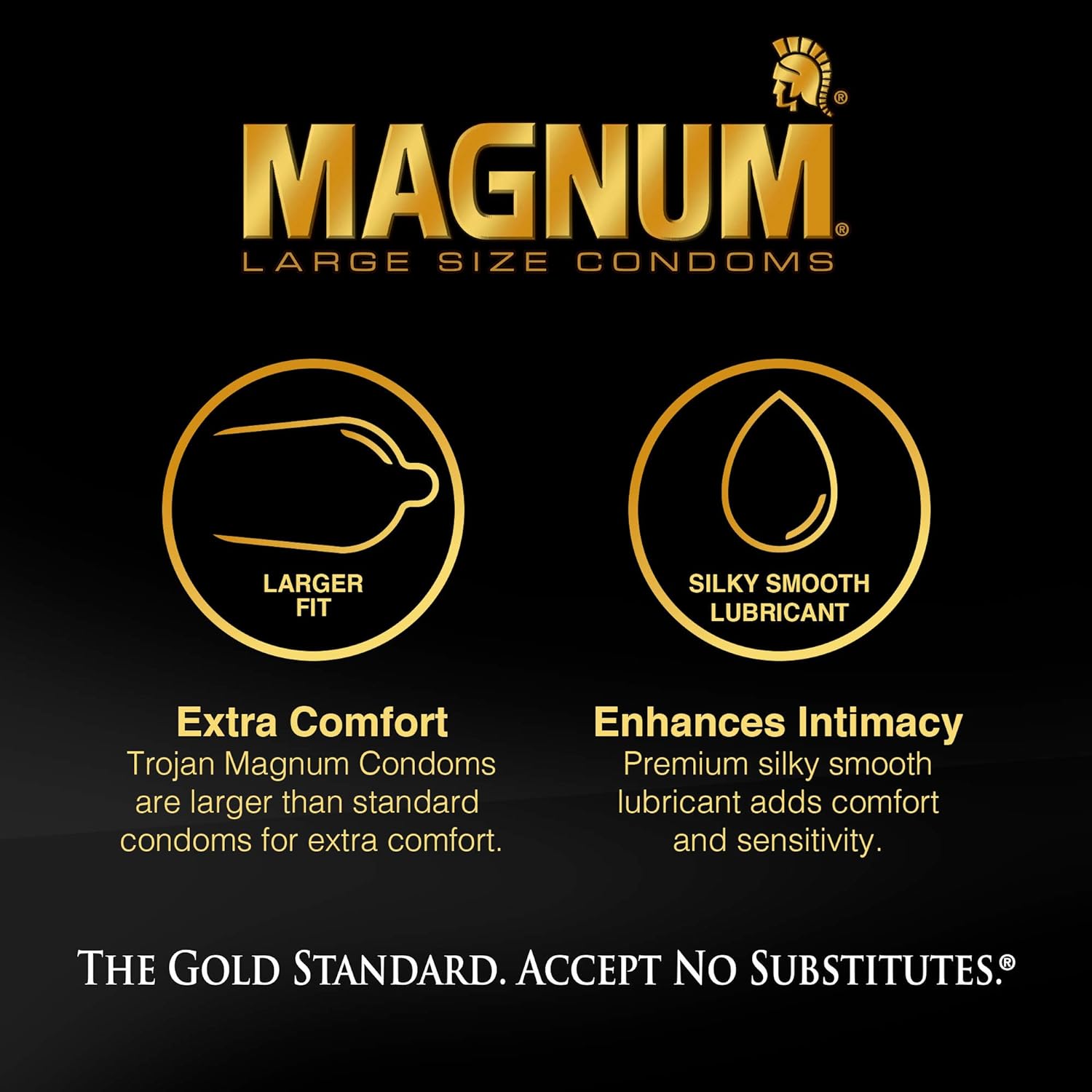 TROJAN 戰神 Magnum 羅紋大碼乳膠安全套，螺旋紋設計加強快感，保障安全。